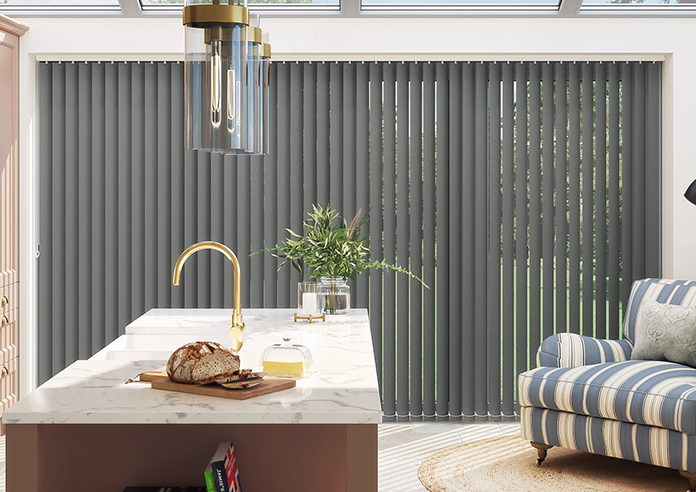 Trinity (Blackout), Fossil Grey - Vertical Blind - Image 3
